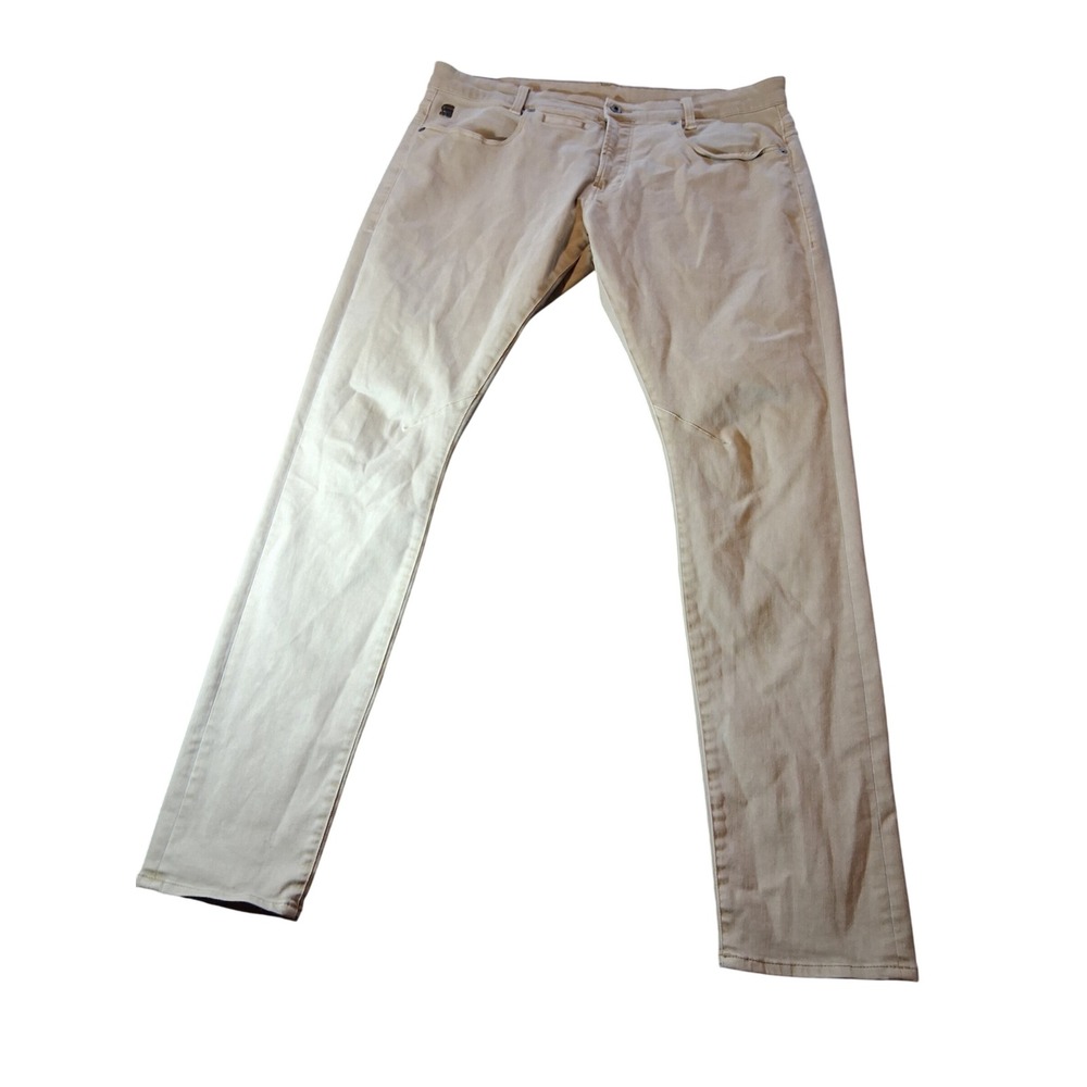 G-Star RAW D-Staq 5-Pocket Skinny Jeans Khaki Tan Mens 36x32